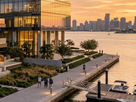 Riverside Enclave waterfront promenade