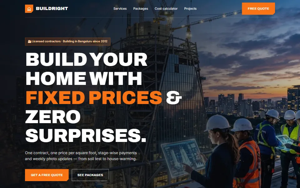 BuildRight — template preview