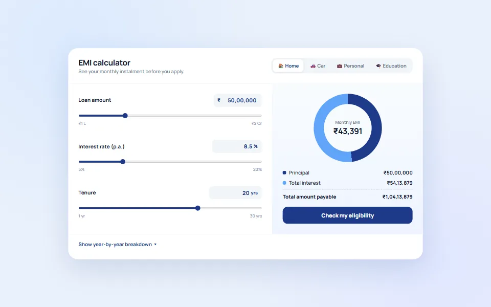 EMI Calculator — component preview